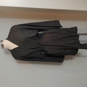 NWOT Terez Cloid Nine Waffle Knit Metallic Robe